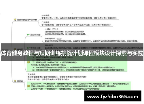 体育健身教程与短期训练挑战计划课程模块设计探索与实践